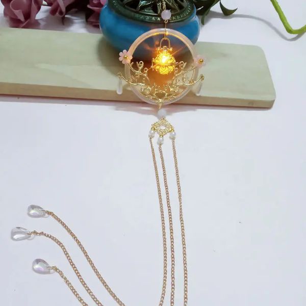 Chaînes de ventre Anime Tian Guan Ci Fu Cosplay Hua Cheng Xie Lian Glow gland taille pendentif papillon bijoux Hanfu accessoires cadeaux pour filles 231208