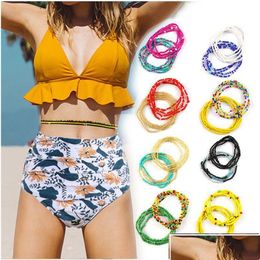 Buikketens buikketens elastische keten Afrikaanse taille kralen body dames meisjes zomer zomer boho sieraden accessoires drop levering dhnxj dhcf0