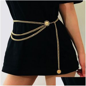 Chaînes de ventre Ceinture Mtilayer Body Chaînes de ventre pour robe Femmes Longue Chaîne de taille Gland Summer Beach Bijoux Drop Livraison Bijoux Corps J Dhsjw