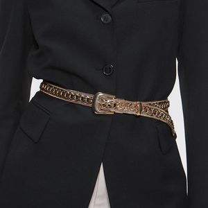 Belly Chains Belts Fashion Gold Chain Belt Female Waist Designer Belts For Women High Quality Luxury Punk Silver Metal Corset Waistband 230626