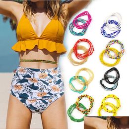 Chaînes de nombres chaîne élastique Africain Waist Body Femmes Girls Summer Boho Bijoux Accessoires Drop Livraison Dhigk