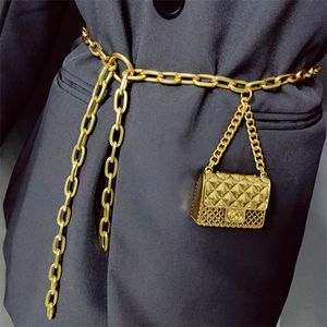 Belly Chains luxe designer kettingganden voor damesjurk jeans broek Mini vintage taille gouden metalen tas kwast body sieraden accessoires 220921