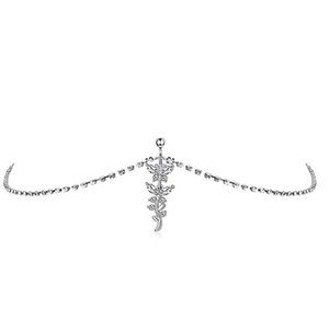 Belly Chains Rhinestone Dangbangen navelring met taille ketting drop hanger navel piercing body sieraden z0508