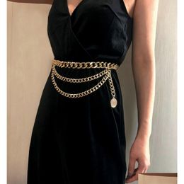 Cadenas del vientre Venta Sier Gold Diseñador para mujer Personalidad Cinturón grande Accesorios de moda Jewlery Drop Entrega Joyería Cuerpo Dhrwk