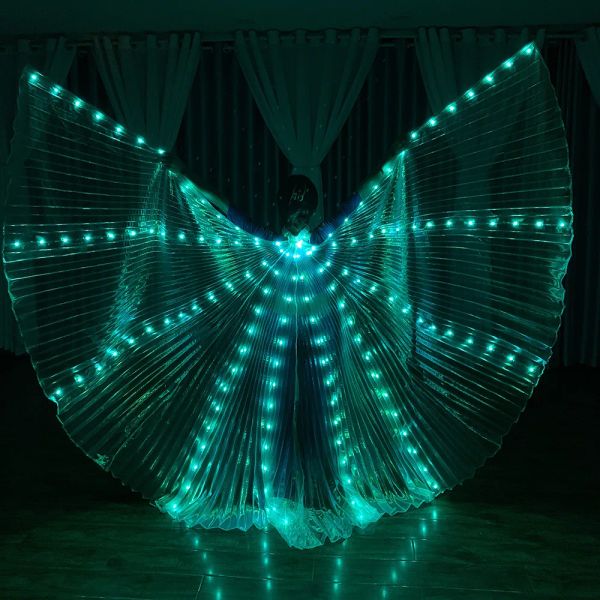 ACCESSOIRES DE DANSE DE BELLY 145 cm Ailes LED Alas Hélas Isis Wing Mode Mode Color Options pour Adault