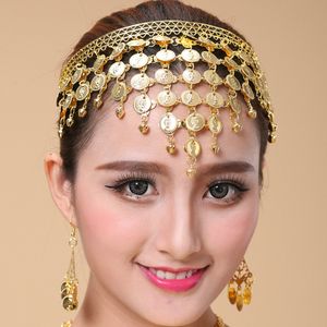 DANZA DEL VIENTRE BOLLYWOOD TRAJE TRIBAL JOYERÍA ORO / PLATA DIADEMA TOCADO PROP Belly Dance Cions Tocado Nuevo envío gratis HJ157