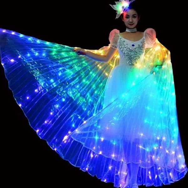 Danza del vientre ISIS Wings LED ISIS Wings Belly Dance Accessory Wings Disfraz de alas de mariposa para niños adultos Carnaval Fiesta de la etapa