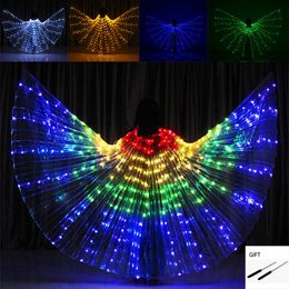 Buikdans LED Vlindervleugels Feest Festivalvoorstelling Fluorescerend Isis Vleugels Buikdansen Carnavalskostuums Shows voor volwassenen 240118