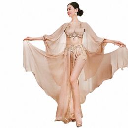 Rendimiento de danza del vientre Dr Senior Satin Bra + falda LG 2 piezas para mujeres Bellydance Competit Costume Oriental Wear Outfit s2tN #