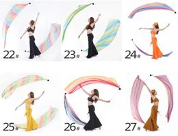 Velo para danza del vientre poi 1 Juego 1 velos 1 cadenas poi multicolor 31 colores accesorios para danza del vientre danza balonmano tela caliente ZZ