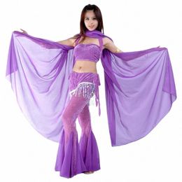 Voile de danse du ventre en soie, 13 couleurs, accessoires professionnels de danse du ventre pour adultes, demi-cercle, voile de soie, L3b1 #