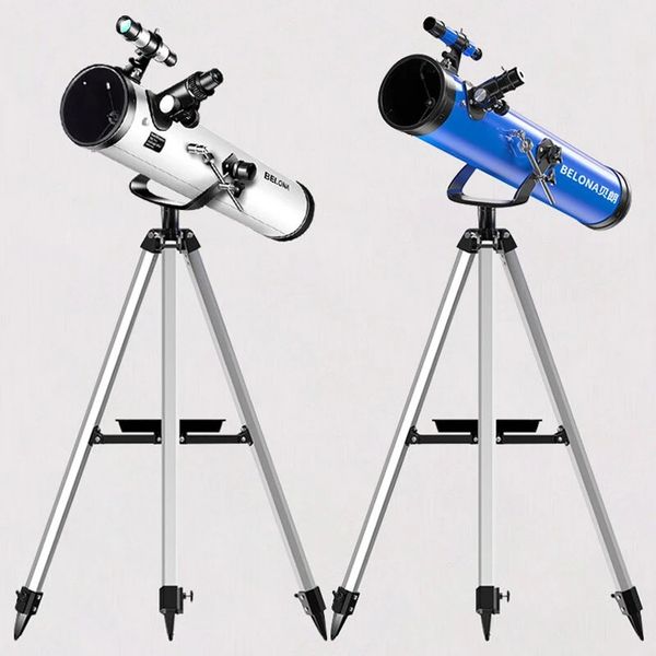 BELONA 35X-875X Télescope astronomique à zoom professionnel pour adulte en plein air HD Vision nocturne réfractive Espace profond Observation de la lune monoculaire haute définition - Bleu