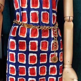 riem 110 Designer Vintage Riemen Goud Rood Lederen Touwketting voor Vrouwen Brief Jurk Tailleband Koper Verstelbare Dame Hoge Kwal