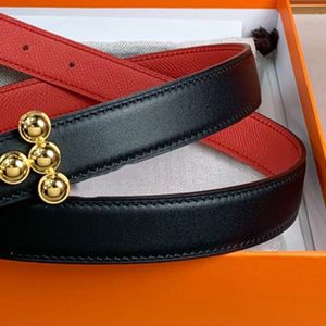 ceinture 24 mm pour femme destruction de ceinture concepteur de courroie réel veau de valon de la peau en acier en titane-plaqué or disponible sur les deux côtés 5a marque de luxe avec boîte classique style 014