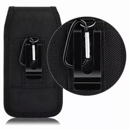 Beltclip Holster Universal Telefoon hoesjes leren zak voor iPhone 14 13 Samsung Huawei Moto LG Nylon Sport Taille Pack Bag Flip Moblie mobiele telefooncovers