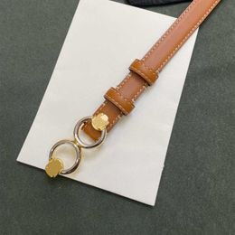 Riemontwerper 2022 Nieuwe lederen riem dames boog de triomphe hoefijzer gespogjurk decoratie dunne pak breedte 1,8 cm