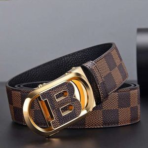 Riem Designerriem Luxe kwaliteit herenriem Hoofdlaag Koeienhuid Heren Zakelijk Echt lederen riem Midden-jeugd High-end Automatische gesp Broeken Heren Geschenk