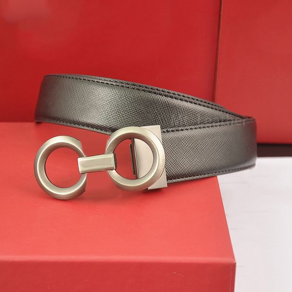 Ceinture pour homme designer Ceinture de designer pour homme Ceinture de 3,8 cm Or Argent Noir Boucle de lettres Largeur de 3,5 cm Cowskin Noir café Ceinture homme en cuir réglable double face