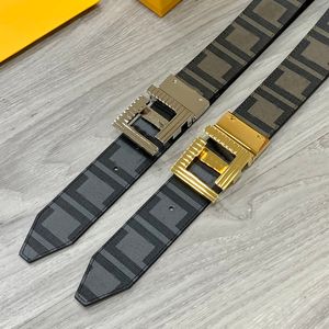 Ceinture Pour Hommes En Cuir Véritable Largeur 4.0cm Deux Faces Ceintures De Créateurs De Mode Pour Femmes Boucle Lettre Ceinture Cintura Ceintures F Ceinture 2022