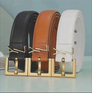 Riem voor vrouwen echt leer 3 cm breed hoge kwaliteit mannen ontwerper riemen S gesp cnosme dames tailleband Cintura Ceintures 6 kleur