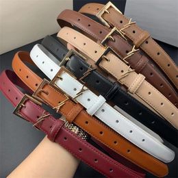 Cinturón para mujer Diseñador de cuero genuino Y Hebilla cnosme Cintura Cintura Ceintures Cinturones de cintura para damas de alta calidad para niñas Ancho de cintura 2.5 cm 7 colores Con caja de regalo