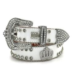 Ceinture pour femmes ceintures Simon pour les hommes femmes ceinture diamant brillant noir sur couronne bleue noire multicolour avec strass bling a2433371