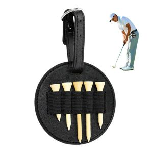 Riemgolf tee houder pu lederen hulden houders opbergtas taille riem zakje zwart golf tee organisator voor golfliefhebbers mannen vrouwen