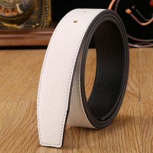 Ceinture en cuir ceintures hommes ceinture femmes grande boucle lisse classique hommes avec boîte260s