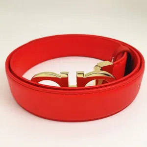 Riem luxe ontwerper g buckle mode echte lederen dames riemen voor mannen brief dubbel groot goud klassieke 18 kleuren 89