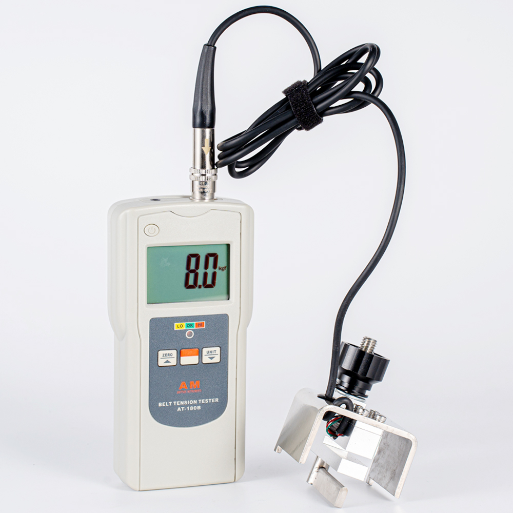 Riemspanningstestermeter AT-180B voornamelijk gebruikt voor het meten van riemspanning in de auto-industrie en andere brede voorwerpen Spanning 0 ~ 750N