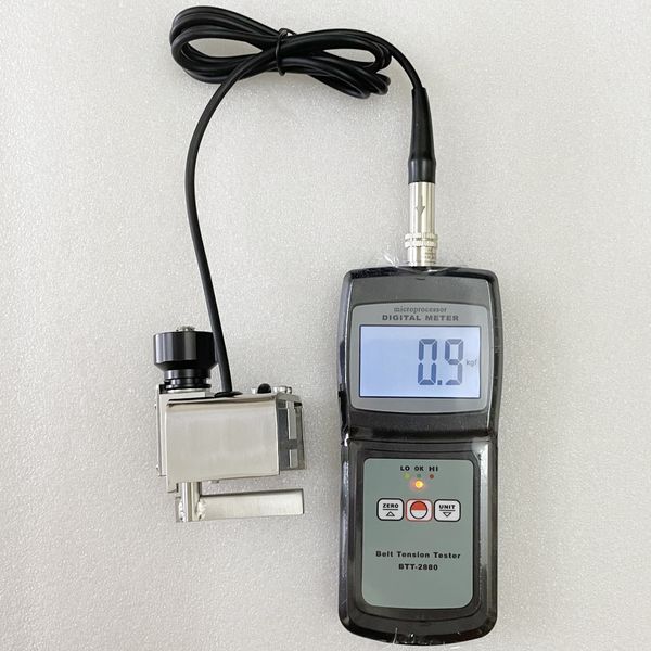 Medidor de tensión de correa BTT-2880 Textil, Cables, películas de plástico Instrumento de medición de tensión de correa automotriz Medidor de tensión digital