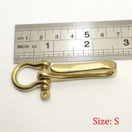 Courte U Crochet en laiton Keychain Fob Clip rétro Vintage Key Ring Portefeuille Chaîne de porte