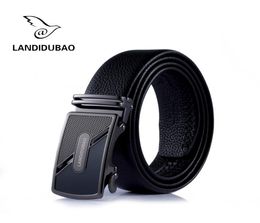 Ceinture avec boîte 2018 Cow Geatine Leather Men Hommes Beltes Luxury Boucle automatique Bouilles pour hommes Couleurs de Blackbrown Première Calque Cow Hide BE2327713