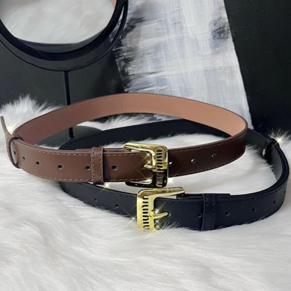 Ceinture femmes Miuu lettre décorative boucle en métal ceinture avec rétro Punk hommes et femmes ceinture Instagram Style Jeans ceintures de créateur