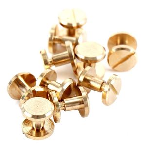 Ceintures 10 pièces 5,6,8mm tête plate bagages cuir métal artisanat solide ceinture vis clou Rivet bouton Double sangle Rivets