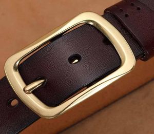 Riemen 110 120 130 140 150 plus grote lange grootte riem mannen echt leer wasit strap legering gold pin buckle mannelijk soild 20213078711