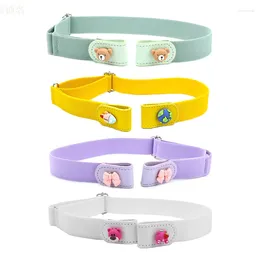 Ceintures 1PC Ceinture Paresseuse Mode Bande Dessinée Élastique Toile Flexible Polyvalent Invisible Sans Couture Jeans Ceinture Pour Enfants