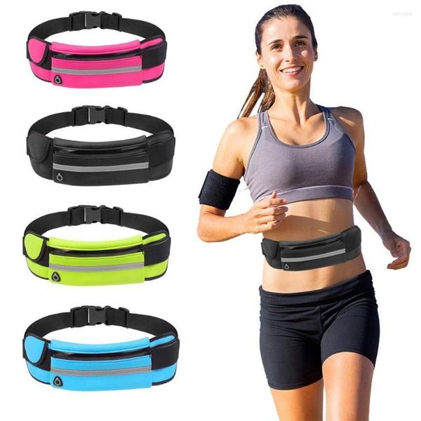 Cinturones, 1 unidad, bolsas deportivas para hombres y mujeres, cinturón elástico para exteriores, bolsillos, bolsa para teléfono móvil, ciclismo, correr, Fitness, Jogging, bolsillo en la cintura