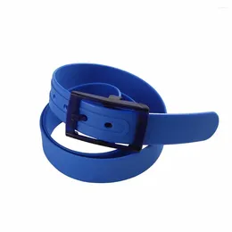 Cinturones 1 unids Multi Color Cummerbund Hebilla de plástico Cinturón Correa Correa Cintura Lisa Silicona Casual