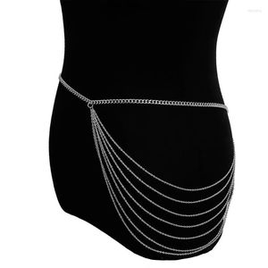 Riemen 1 stks multi -lagen taille kettinggordel voor vrouwen hiphop jurk jeans buik lichaam mode sieraden