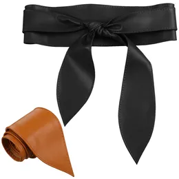 Cinturones 2 uds cinturón envolvente de corsé para mujer marrón con lazo en la cintura vestido con lazo ancho suave