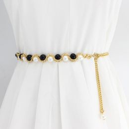 Riemen 2021 riem vrouwen parel ketting voor dames prom jurken decoratie mode ontwerper tailleband meisjes fijne cinturonen para mujer