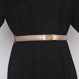 Ceintures 2021 Luxury Cow Leather Femmes Taille ceinture mince corset robe Robe Courteau d'automne printemps authentique LFEMALE ETHER BELLE CAESTUS Y240411
