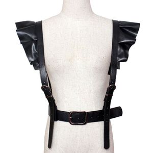 Ceintures 2021 Personnalité Épaules Sexy Ceinture Faux Cuir Corps Bondage Corset Femme Harnais Taille Sangles Suspenders272D