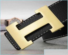 Cinturones 2022 Hombres de lujo de la marca Lettern H -Hebilla para la correa de moda de los negocios Jeans X220216 Drop entrega de entrega AC9805180