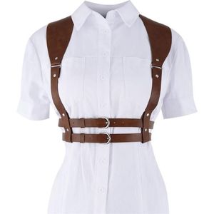 Cinturones 2022 Fashion Punk Brown Tarness Store Correa Girdle Sexy Women Women Decorative Camiseta Decorativa Vest244T