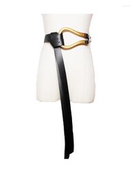 Cinturones 2022 estilo occidental de moda salvaje Stephy con gran cinturón en U cinturón de cinta con hebilla de herradura femenina