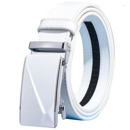 Cinturones 2022 Corea Golf hombres cinturón blanco negocios automático hebilla Simple Casual tendencia gota