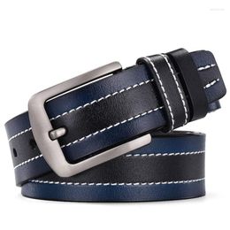 Belts 2022 Style Men's Retro Pin Buckle All-Match Four Seasons Universal Two-Layer Cowhide Leather Belt
