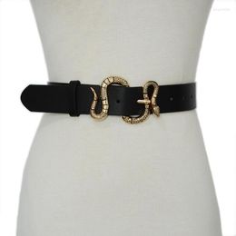 Cinturones 2022 Top diseñador de lujo Pin serpiente Hoble Belt Men de alta calidad para mujeres PU Correa de cuero para jeans cintura Western Goth